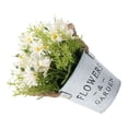 thumbnail image 2 of Naiovety Maceta de margaritas para el hogar, oficina, escritorio, estilo Vintage, decoración falsa, planta en maceta para el hogar, oficina, Flores artificiales blanco Naiovety HA6542-05B, 2 of 6