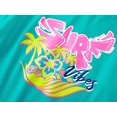 thumbnail image 2 of Serdomi Cyan Surf Vibes Crop Top for Little & Big Girls - Cool Summer T-shirt Clothes Tween Size 10, 2 of 7