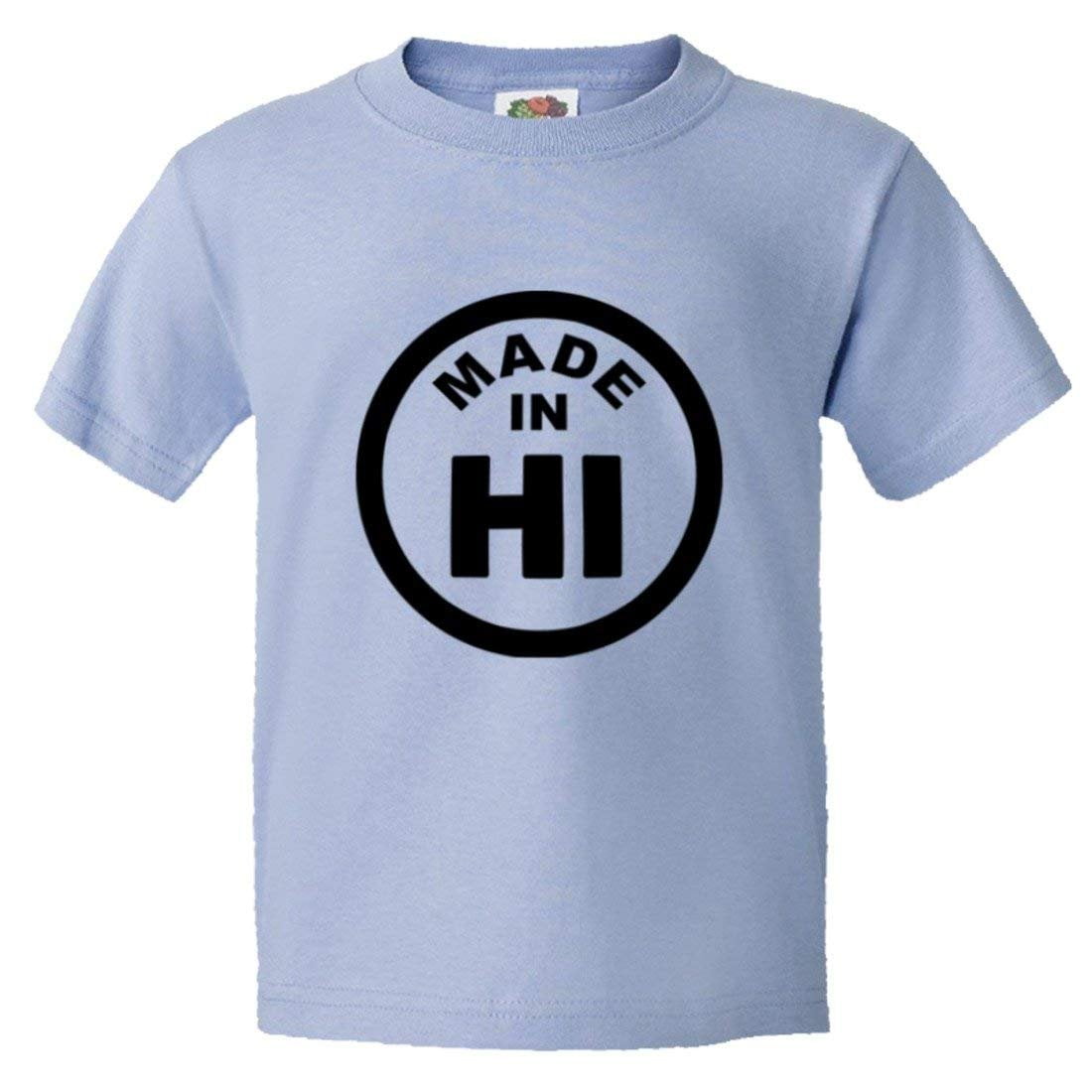 PleaseMeTees™ Youth From Born Made In Hawaii Hi Logo Label HQ Tee