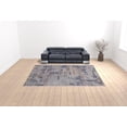 thumbnail image 2 of HomeRoots 513693 10 x 13 ft. Blue Gray & Orange Geometric Power Loom Stain Resistant Rectangle Area Rug, 2 of 5