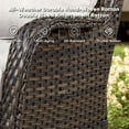 thumbnail image 5 of Gymojoy Outdoor 360°Swivel Chair Set of 4, All Weather Brown Wicker Patio Swivel Chairs Set with High Back and Thick Cushion for Garden, Poolside, Backyard, 5 of 13