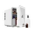 thumbnail image 3 of Makeup Fridge with LED Light Mirror 4L Mini Fridge for Bedroom Car Small Refrigerator for Cosmetics, Skin Care US Plug, 3 of 7