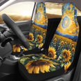 thumbnail image 2 of Sikiie Starry Sky Moon Sunflower Car Seat Protector 2 Pack Car Seat Cushion Mat, Car Seat Covers for SUV, Truck, Van, 2 of 7