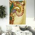 thumbnail image 3 of Grunge Tapestry, Paisley Flower and Leaf Design with Ethnic Zen Floral Mandala Oriental Pattern Effects, Wall Hanging for Bedroom Living Room Dorm Decor, 60W X 80L Inches, Multi, by Ambesonne, 3 of 5