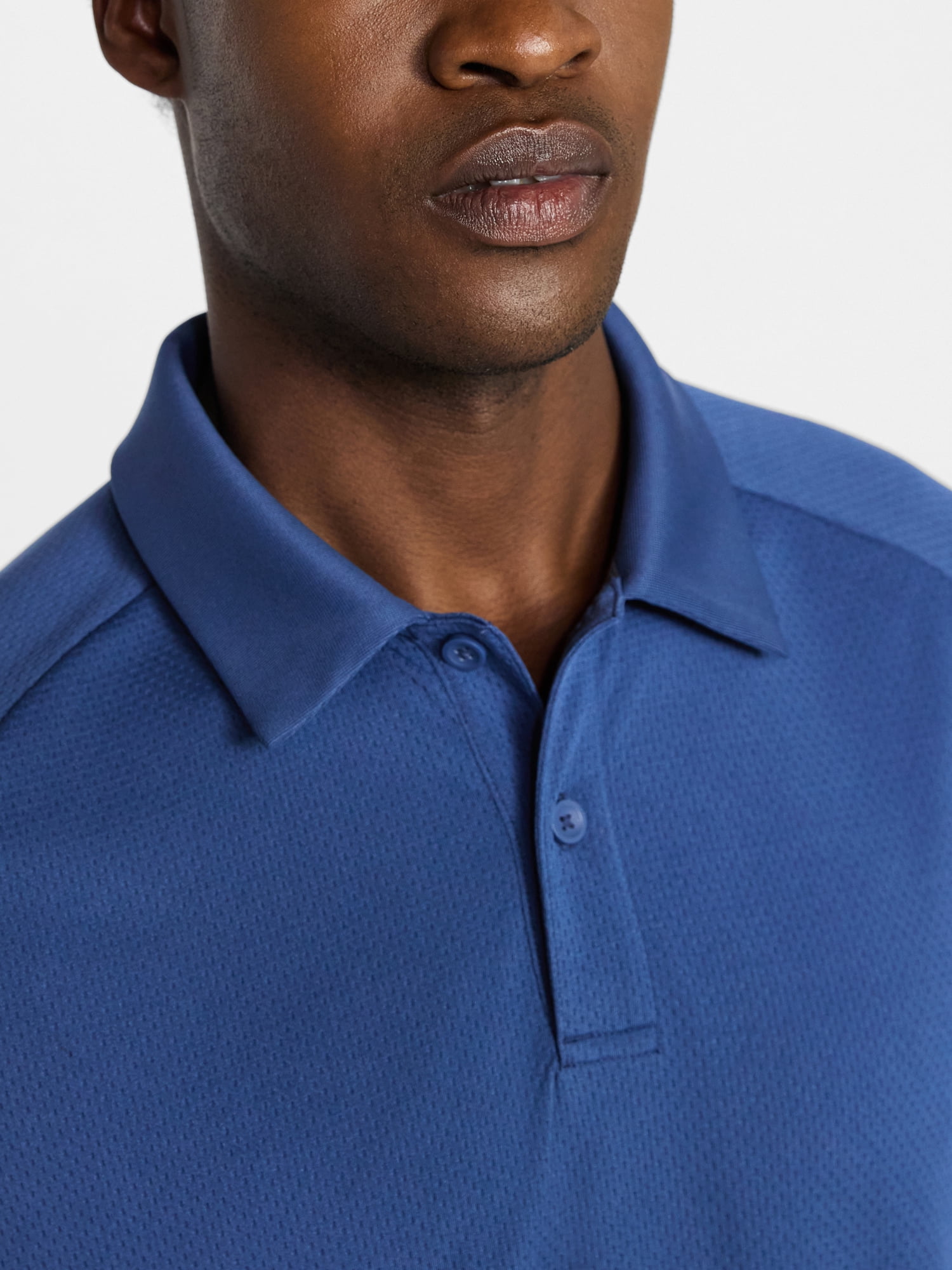 Athletic Works Men's and Big and Tall Men's Active Mesh Polo Shirt, Size XS-5XL