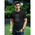 thumbnail image 2 of Art Cat And Dog Black Word Tee Men's -Image by Shutterstock, 2 of 4