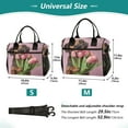 thumbnail image 2 of Mother's Day Dog Flowers Cooler Bag Lunch Bag Soft Cooler Cooling Tote Insulated Lunch Box for Adult Men Women, 2 of 6