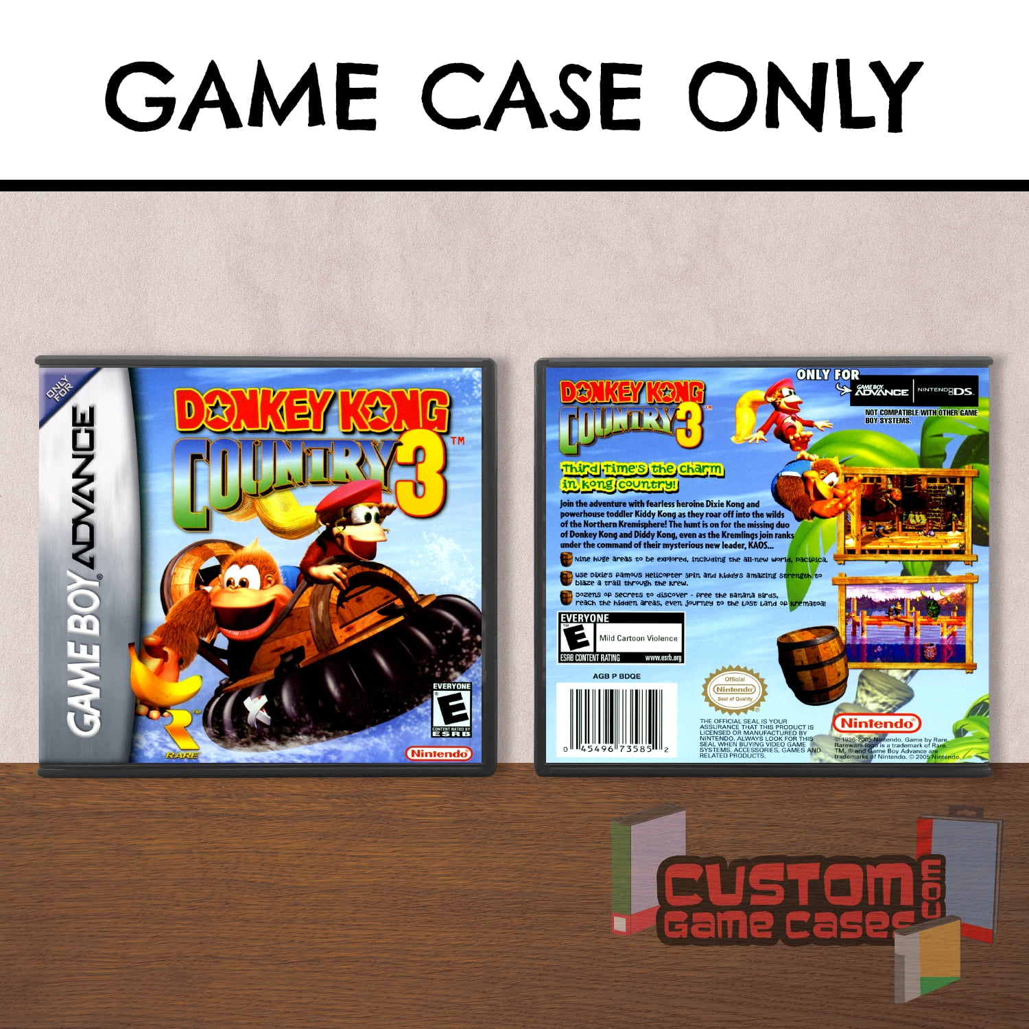 Donkey Kong Country 3 (GBA) Game Boy Advance Game Case with Cover