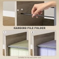 thumbnail image 3 of Distressed Grey Tall File Cabinet with 2 Drawers & Hanging Bars | Industrial Office Storage Cabinet - 42.5" Height, 3 of 7