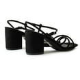 thumbnail image 3 of J. Adams Camila Sandals for Women - Square Open Toe Strappy Mid Block Heels - Elegant & Comfortable - Perfect for Weddings, Parties, and Casual Wear, 3 of 7