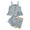 Light blue, variant on Boys Girls Two Piece Outfits Infant Baby Girls Suspenders Dress Tops Stripe Shorts Outfits Set Summer Outfits for Girls Boys