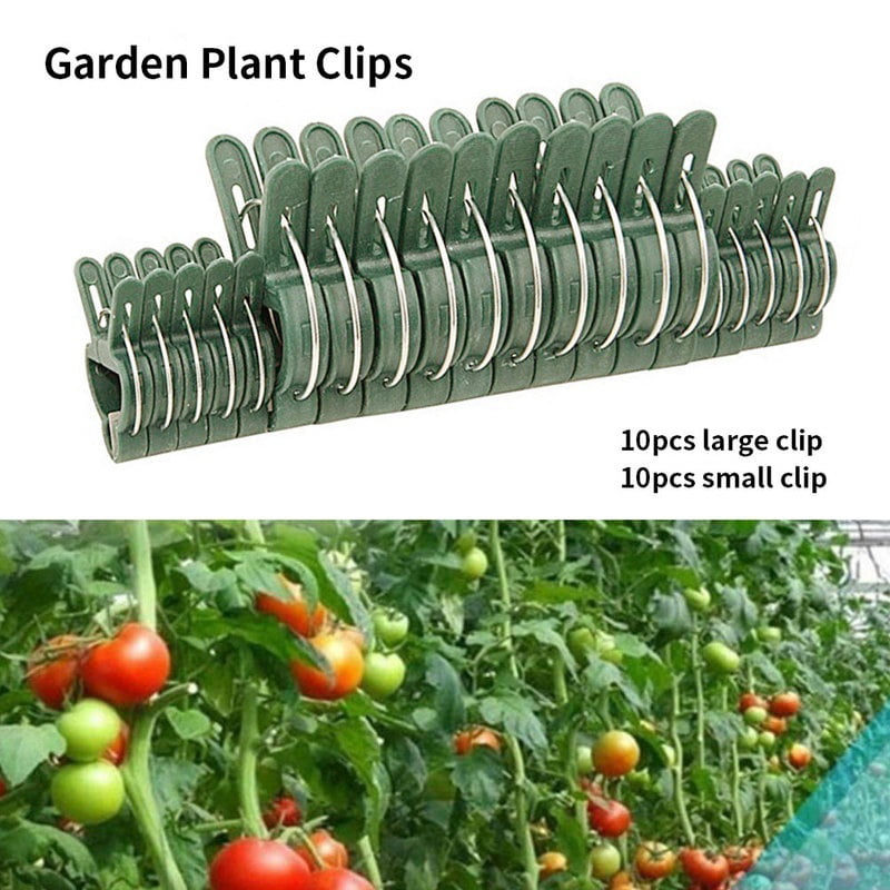20PCS Spring-Loaded Garden Plant and Flower Support Large & Small Plant Clips 
