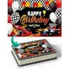 Cars Racing Kids Edible Cake Image Topper Birthday Cake Banner 1/4 Sheet