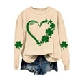 thumbnail image 5 of YABCSAZ St Patrick's Day Sweatshirts for Women Casaul Loose Oversize Shirts Long Sleeve Irish Shirts Shamrock Clover Printed Blouse, Paddy's Day Great Parade Tops, 5 of 5