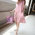thumbnail image 3 of Femmes Robe Ample avec Grande Poche Coton Grande Taille Décontractée Robe d'Été Sans Manches O-Cou Robe, 3 of 9