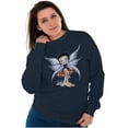 thumbnail image 4 of Betty Boop Cartoon Butterfly Mushroom Women Crewneck Sweatshirt Brisco Brands S, 4 of 5