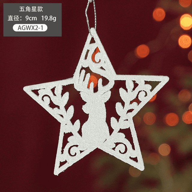 Copo de nieve 3D que cuelga decoraciones de Navidad Adornos para árboles de Navidad decoraciones para fiesta de Navidad copos de nieve blancos colgante de Navidad