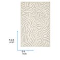 thumbnail image 3 of Livabliss Wool Rugs for Living Room, 5x7 Brook Modern Beige Area Rug, Bedroom Dining Room Home Decor Handmade Carpet (5' x 7'6"), 3 of 6