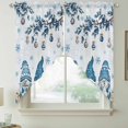 thumbnail image 2 of Blue Gnomes Christmas Swag Curtains for Kitchen/Bedroom/Living Room, Xmas Ball Gifts Botanical Snowflake Scalloped Curtains 63 Inch Long, Window Swag Topper Curtains Valances 2 Panels Set 36"x63", 2 of 8