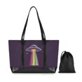 thumbnail image 7 of FORMRS Canvas Laptop Tote Bag for Women with 15.6" Computer Compartments Shoulder Handbag, Colorful UFO, 7 of 7