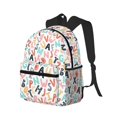 thumbnail image 2 of Picia Scandinavian Alphabet1 Large Capacity Backpack Classic Style Backpack Casual Backpack Water-Resistant School Work Travel Outdoor Backpack, 2 of 8