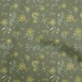 thumbnail image 1 of oneOone Georgette Viscose Olive Green Fabric Floral & Sewing Fabric By The Yard Printed Diy Clothing Sewing Supplies 42 Inch Wide, 1 of 4