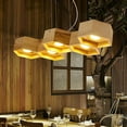 thumbnail image 4 of FETCOI 5-Light Farmhouse Ceiling Pendant Light Fixture Kitchen Island Lighting Antique Industrial Wood Chandeliers, 4 of 7