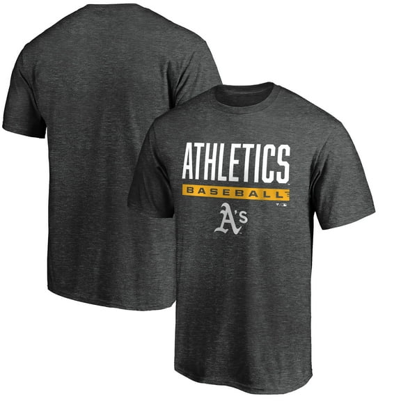 Men's Charcoal Athletics Win Stripe Logo T-Shirt II