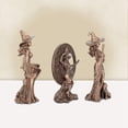 thumbnail image 4 of Figura decorativa de jardín de hadas con diseño de bruja nórdica en 3D y pentáculo. 3 piezas, 4 of 9