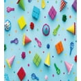 thumbnail image 3 of Ambesonne Colorful Duvet Cover Sets, Birthday Party Themed Art, 2-Queen, Pale Blue and Multicolor, 3 of 7