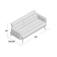 thumbnail image 3 of Cherrie 72'' Velvet Round Arm Sleeper, 3 of 3