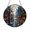 Acrylic 3.5 Inch, variant on Colorful Winter Street Stained Glass Suncatcher Window Hanging Decor, Round Snowy Trees and City Lights Glass Art Panel, Decorative Snowy Urban Scene Window Ornament for Living Room
