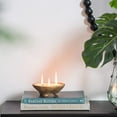 thumbnail image 2 of A&B Home Wooden Dough Bowl Soy Candle - Hand Craved Wood Bowl Candle for Table Centerpiece Décor, Living Room Entryway Coffee Table Sideboard Accent Piece, 6" x 6" x 2", 2 of 5
