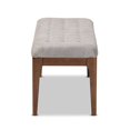 thumbnail image 3 of Baxton Studio Walsh Grey and Walnut Brown Finished Wood Dining Bench, 3 of 8