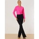 thumbnail image 3 of Blusa de estrellas con lunares brillantes dorados de manga larga metálica vintage para mujer Rosa XS, 3 of 6