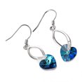 thumbnail image 6 of Yoursfs 925 Sterling Silver Blue Austria Crystal Love Heart Earrings for Women Fish hook Dangle Earrings for Women, 6 of 8