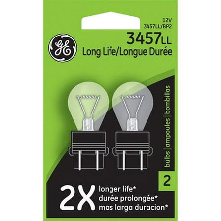 GE 3457 Long Life 27w 12.8v S8 Automotive bulb (2 Pack)
