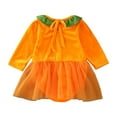 thumbnail image 4 of mgoYE Girl Clothes My First Halloween Baby Girl Outfit Pumpkin Tulle Dress Romper Cute One Piece Onesie Fall Winter Clothes|Orange 3-6 Months, 4 of 8