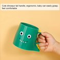 thumbnail image 3 of Vaso de baño de 260 ml, juego de 2 portacepillos de dientes, vaso de cepillo de dientes de dinosaurio, vaso de plástico duradero, para uso diario de niños y niñas Rojo Verde, 3 of 5