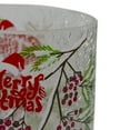 thumbnail image 4 of Northlight 8" Hand Painted Christmas Cardinal and Pine Flameless Glass Christmas Candle Holder, 4 of 6