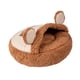 thumbnail image 5 of Cama cueva para gatos con forma de zapatilla, cómoda y suave con capucha, cubierta y acogedora para mascotas pequeñas. 50x50cm, 5 of 9