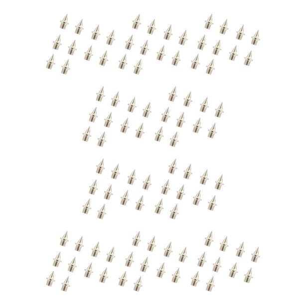 Eigraketly 10 piezas de clavos de pista, zapatos piramidales, reemplazos de clavos, pasador de acero inoxidable de 1/4 de longitud para eventos Como se muestra 10piezas