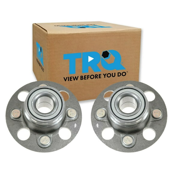 TRQ Rear Wheel Hub & Bearing LH & RH Pair Set for 01-05 Honda Civic w/ Rear Drum BHA53590