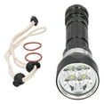 thumbnail image 2 of Diving Flashlight, LED Waterproof Diving Torch, Portable Underwater Light with Aviation Magnesium Al Under Water Sports Long Service Life luz de buceo Spptty Deportes acuáticos, 2 of 7