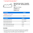 thumbnail image 2 of Right Valve Cover Gasket - Compatible with 1997, 1999 - 2005 Mercedes-Benz E320 2000 2001 2002 2003 2004, 2 of 2