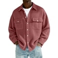 thumbnail image 2 of Top Abrigo Hombres Color Sólido Manga Larga Botón Cuello Moda Casual Verano Al Aire Libre Diario, 2 of 7