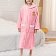 thumbnail image 2 of Bovxnpu Unisex Girls Fleece Hooded Robes Warm Bathrobes Toddler Kids Hooded Wearable Bath Towels with Pocket Absorbent Sleepwear, 2 of 7