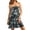 Dark Green, variant on Womens Summer Floral Elasticated Sleeveless Dresses Strapless Pleated Swing Sundresses Yellow S
