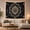 Cream Moon Mandala, variant on Intricate Mandala Flower on Starry Night Background, Mystical Boho for Bohemian Decor Enthusiasts, Celestial Wall Art, Housewarming Gift, Tapestry Wall Hanging for Bedroom and Living Room