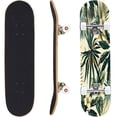 thumbnail image 5 of Skateboards for Beginners Tropical leaves flowers seamless cheerful palm trees bird strelitzia 31"x8" Maple Double Kick Concave Boards Complete Skateboards Outdoor for Adults family friends Gifts, 5 of 5